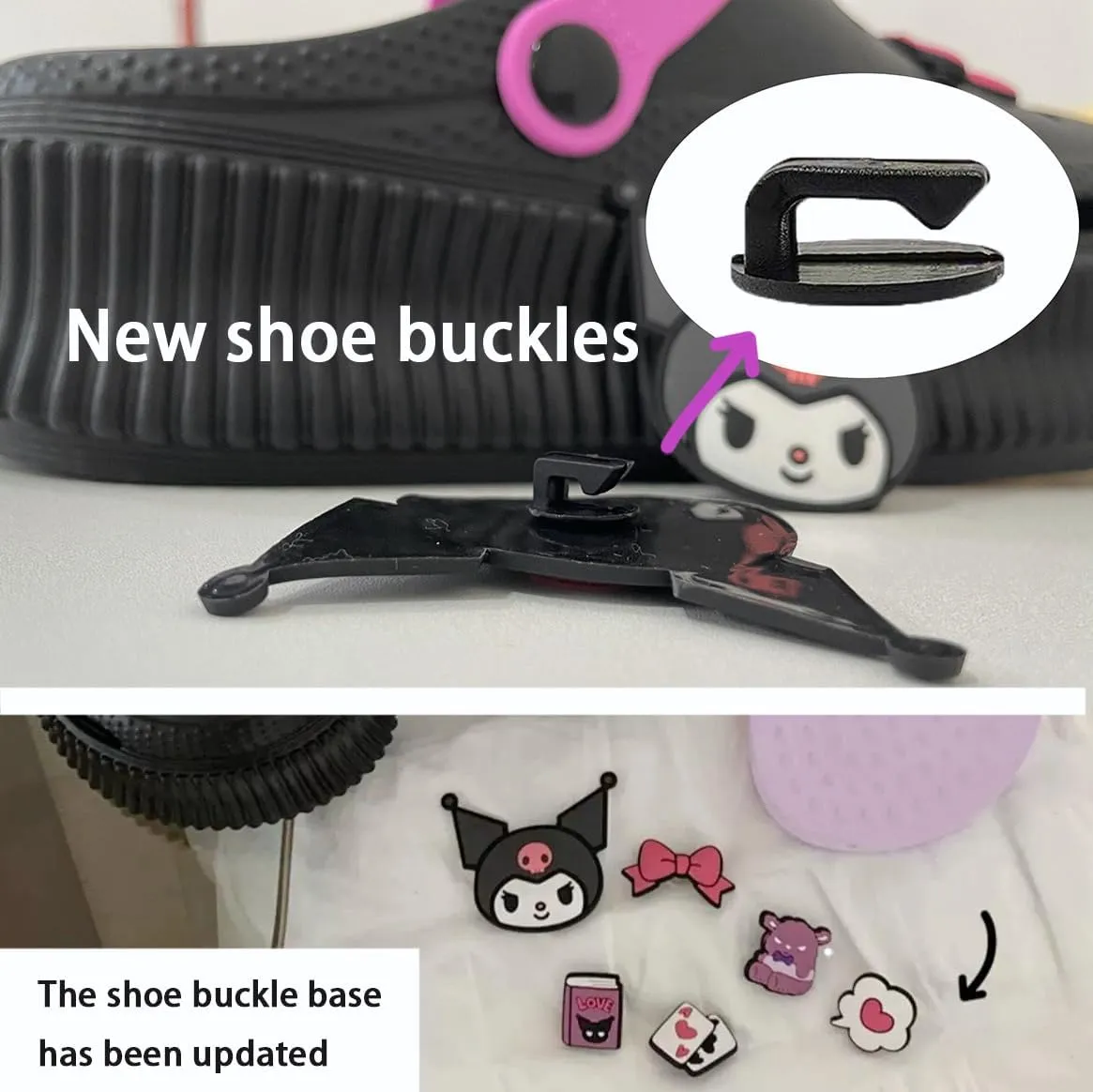 CEINOM Cute Cartoon Slippers Kuromi Kawaii Slippers for Women Cloud Slides indoor Outdoor Soft Comfy Anti-Slip garden Shoes