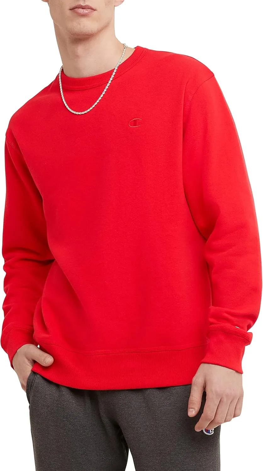 Champion Men's Crewneck, Powerblend Fleece Sweatshirt, Crewneck Sweatshirts (Reg. Or Big & Tall)