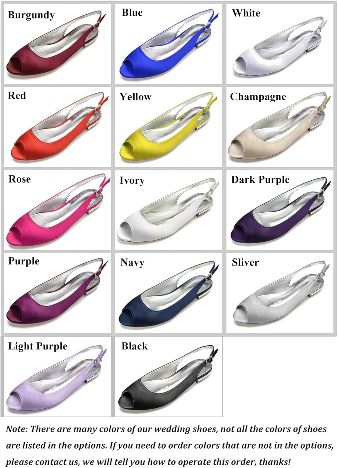 Charmstep Women Satin Bridal Ballet Flats Slingback Peep Toe Back Strappy Wedding Party Shoes 5049-49