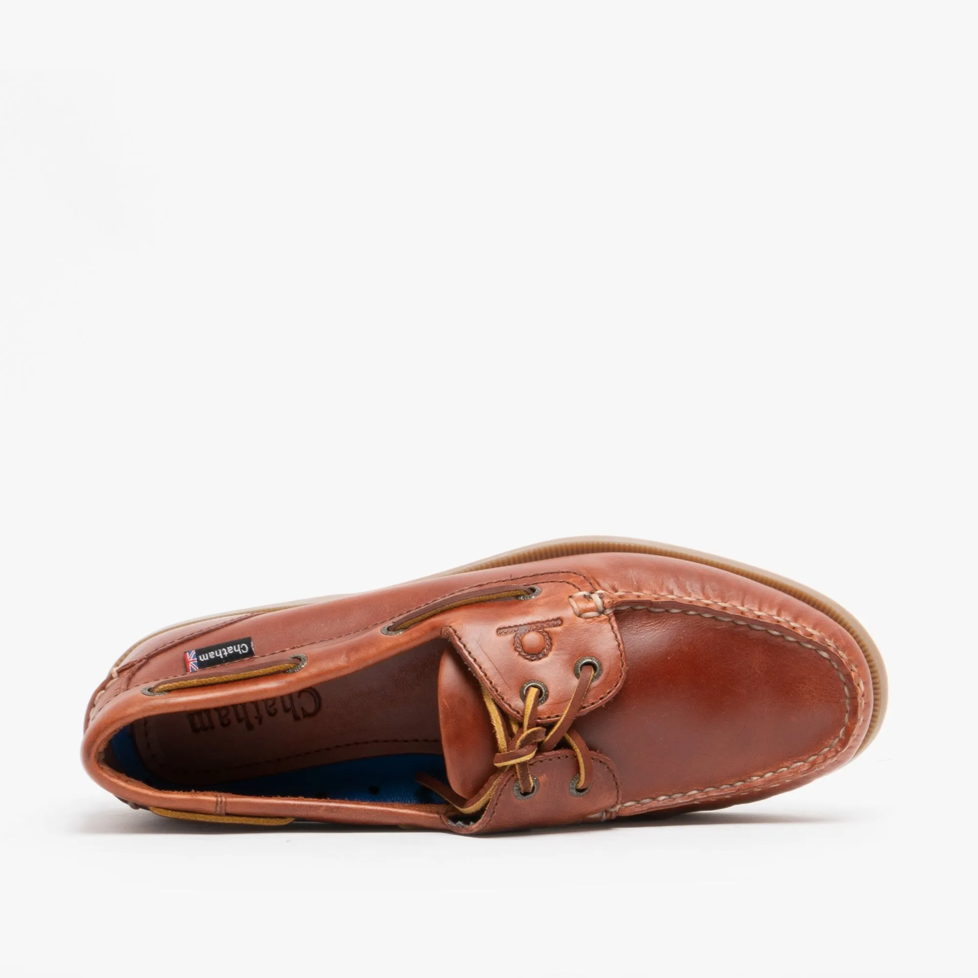 Chatham DECK G2 Mens Nubuck Leather Boat Shoes Chestnut