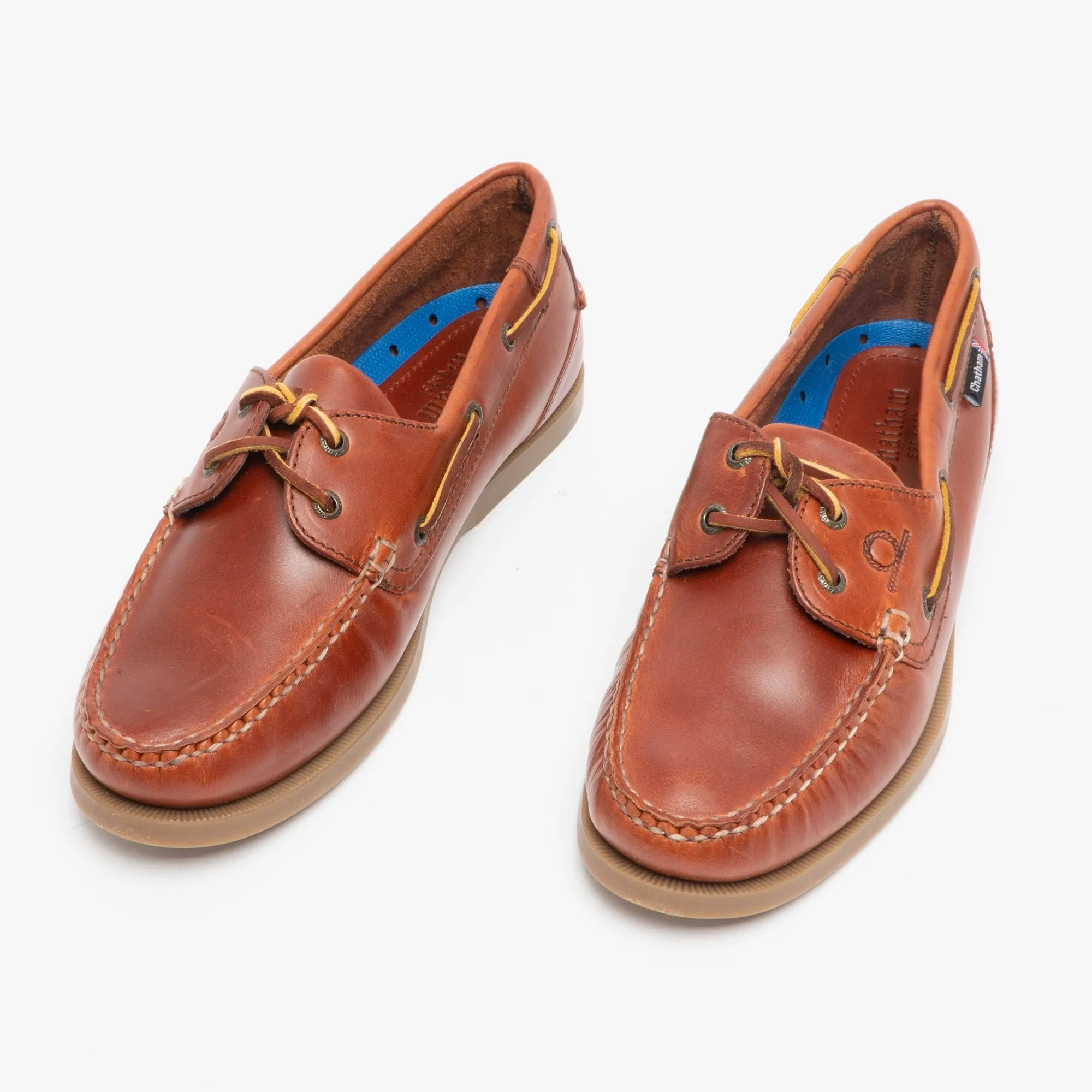 Chatham DECK G2 Mens Nubuck Leather Boat Shoes Chestnut