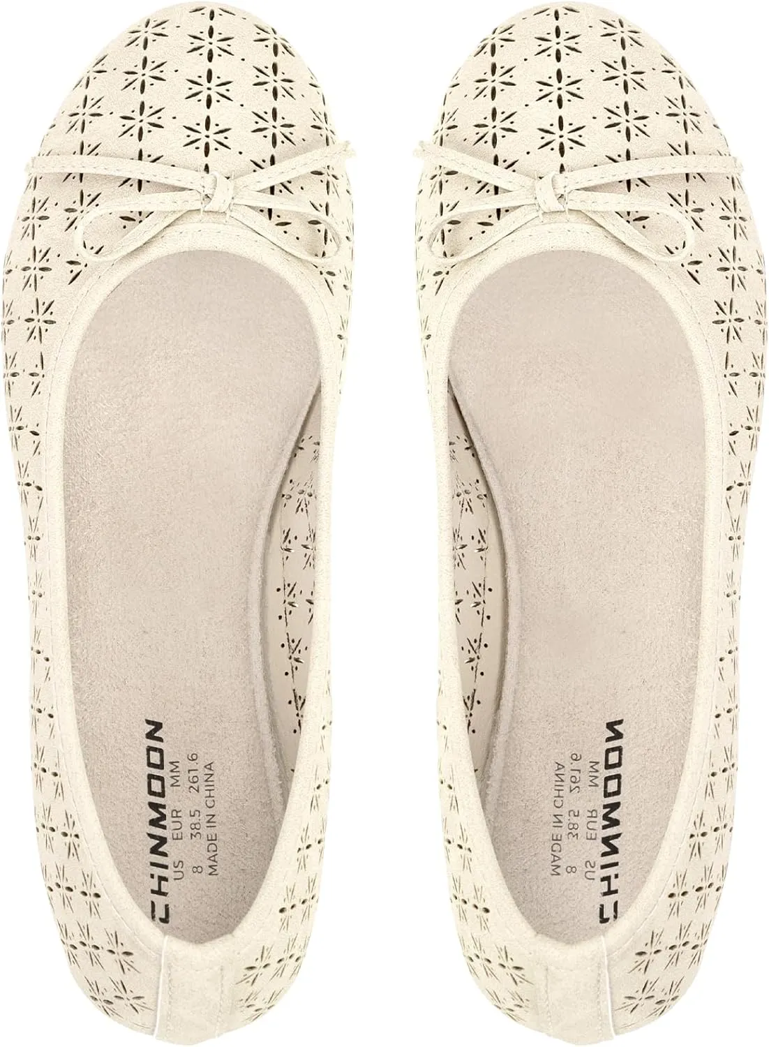 CHIN·MOON Women's Slip-Ons Ballet Flats Comfortable Lightweight Casual Dress Shoes