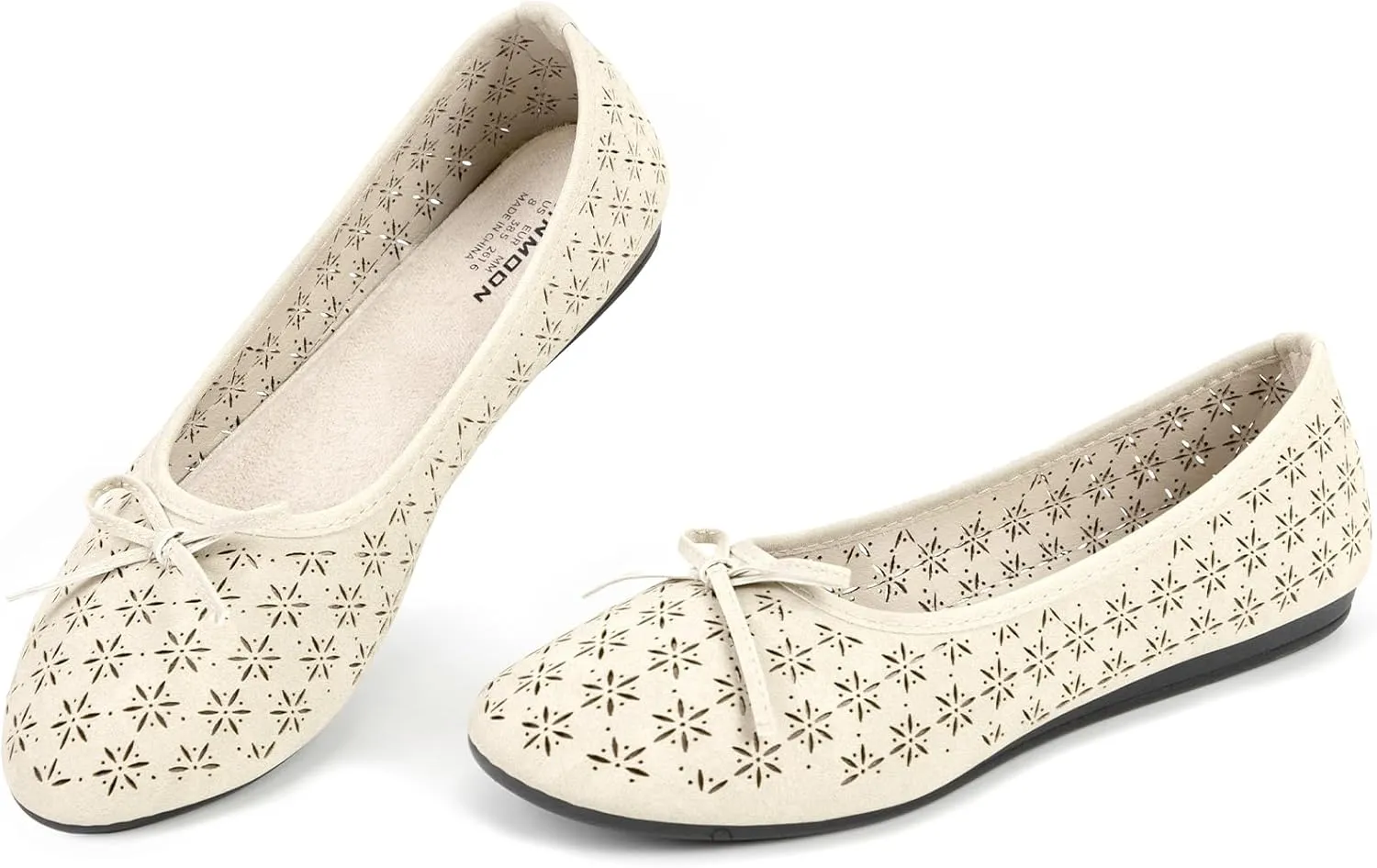 CHIN·MOON Women's Slip-Ons Ballet Flats Comfortable Lightweight Casual Dress Shoes