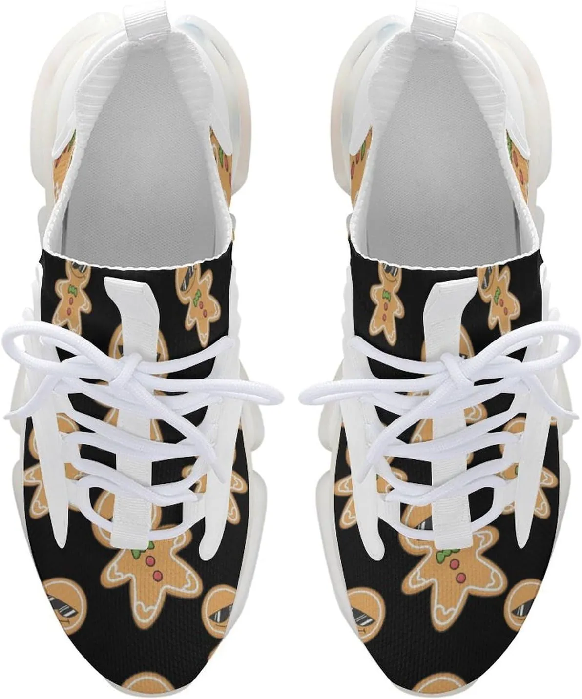 Christmas Ginger Bread Cookie Comfortable Running Shoes for Men Quick Dry Non-Slip Tennis Gym Sneakers