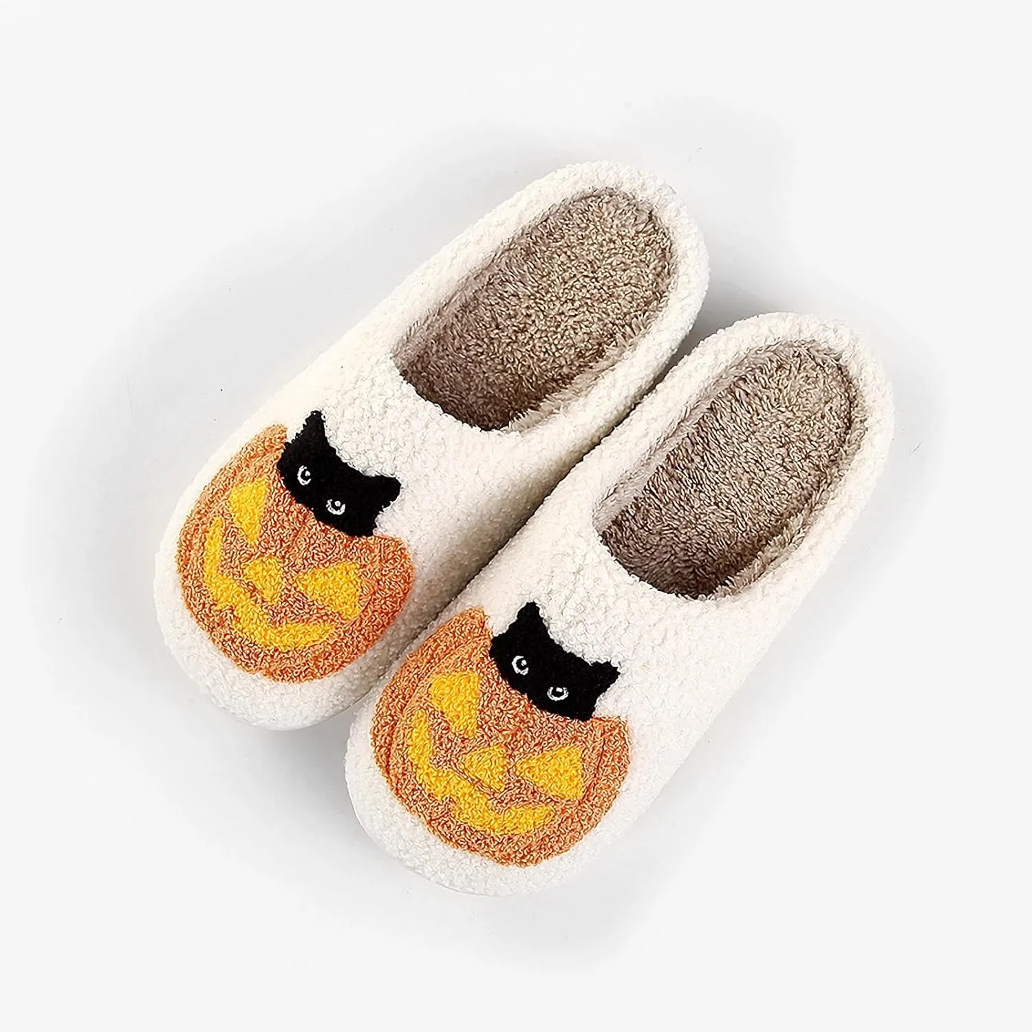 Christmas Slippers Santa Reindeer Halloween Slippers for Women Men Soft Plush Fuzzy Slippers Cozy House Slippers Indoor Outdoor Shoes