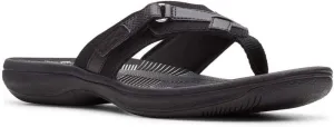 Clarks Womens Breeze Sea Flip-Flop Sandals - Comfortable Flip Flop with Adjustable Hook and Arch Support - Casual Summer Wearing Cloudsteppers for Everyday