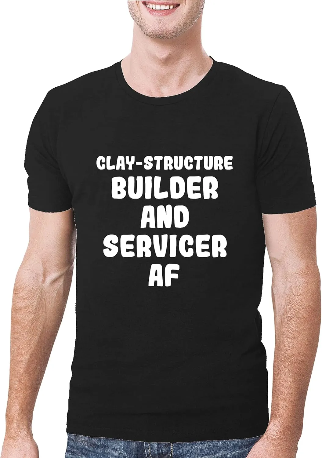 Clay-Structure Builder And Servicer AF - A Soft & Comfortable Men's T-Shirt