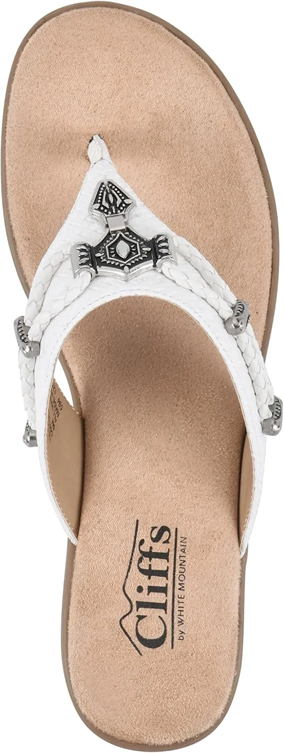 CLIFFS BY WHITE MOUNTAIN Women's Bailee Cushioned Flip Flop Sandal