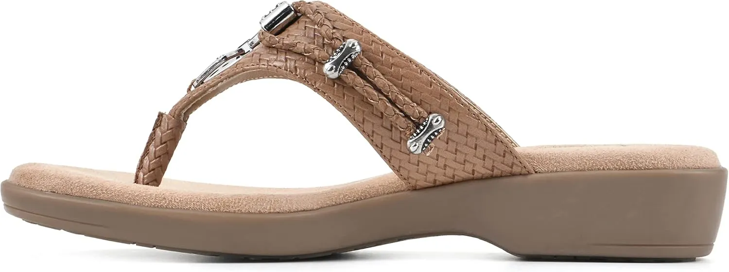 CLIFFS BY WHITE MOUNTAIN Women's Bailee Cushioned Flip Flop Sandal