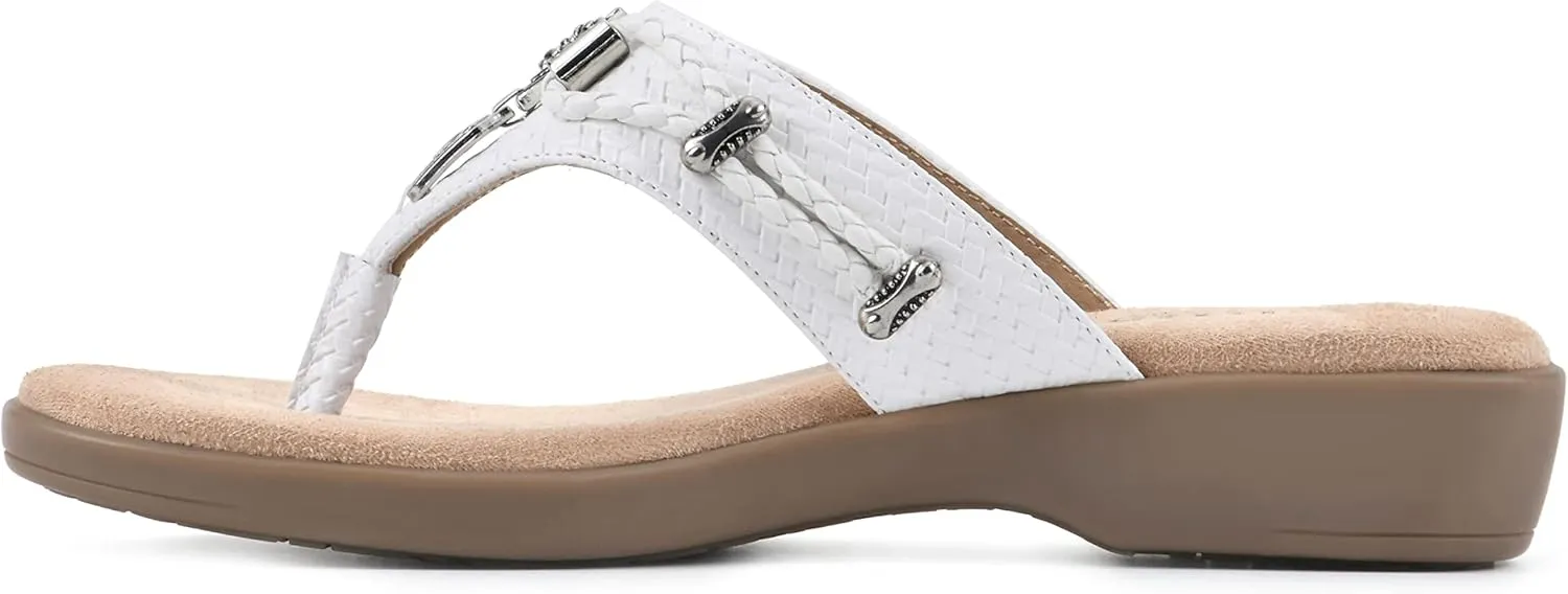 CLIFFS BY WHITE MOUNTAIN Women's Bailee Cushioned Flip Flop Sandal