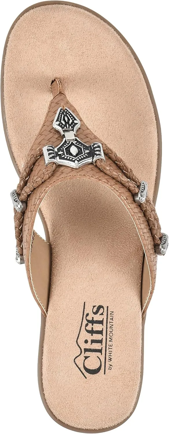 CLIFFS BY WHITE MOUNTAIN Women's Bailee Cushioned Flip Flop Sandal
