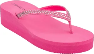 CLOVERLAY Women’s Flip Flops Platform Sandals Wedge Flip Flop Thong Sandal
