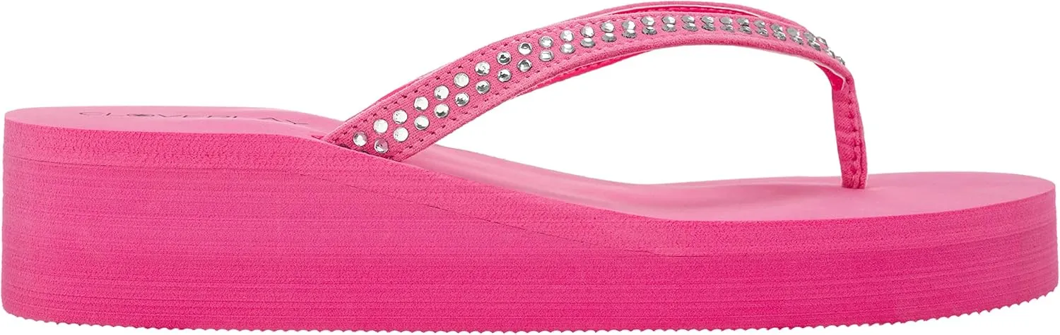 CLOVERLAY Women’s Flip Flops Platform Sandals Wedge Flip Flop Thong Sandal