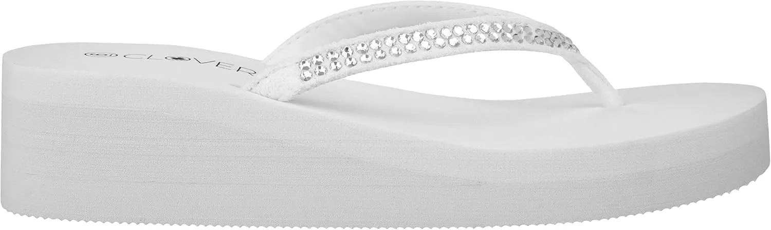 CLOVERLAY Women’s Flip Flops Platform Sandals Wedge Flip Flop Thong Sandal