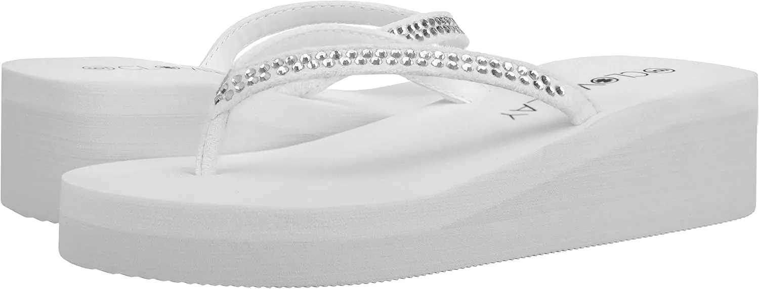 CLOVERLAY Women’s Flip Flops Platform Sandals Wedge Flip Flop Thong Sandal