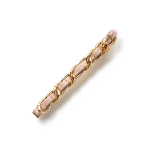 Coco Gold Chain Clip - Ballet Slipper | Vegan Leather & Gold Chain Accessory for Girls | Luxury Style w/Alligator Closure | Suitable for Everyday & Special Occasions | For All Hair Types