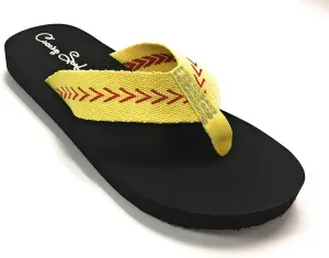 Cocomo Soul Softball Flip Flops | Rhinestone Softball Flip Flops | Softball Slippers | Softball Sandals | Softball Flip Flops for Women | Softball MOM Flip Flops