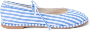 Coconuts by Matisse Womens Gerry Striped Mary Jane Ballet Flats Casual - Blue