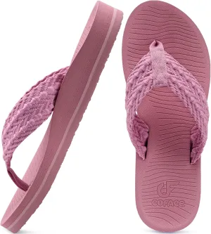 COFACE Womens Orthopedic Flip Flops Comfortable Orthotic Sandals Cushion Recovery Plantar Fasciitis Walking Slip On Ladies Flip Flops for Woman Size 5-11