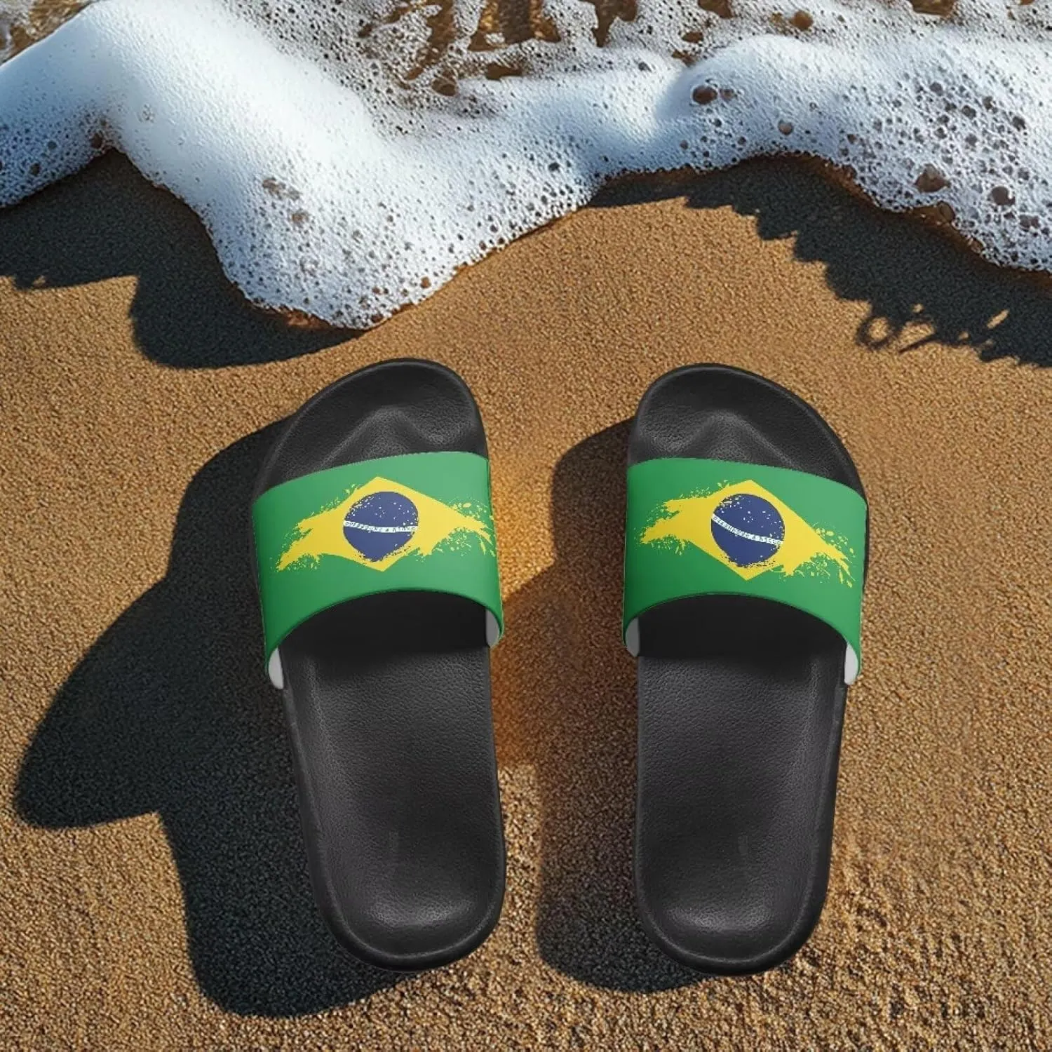 Comfortable Cushion House Slippers for Women, Indoor Outdoor EVA Foam Foot Shower Shoes with Non-Slip Arch Support