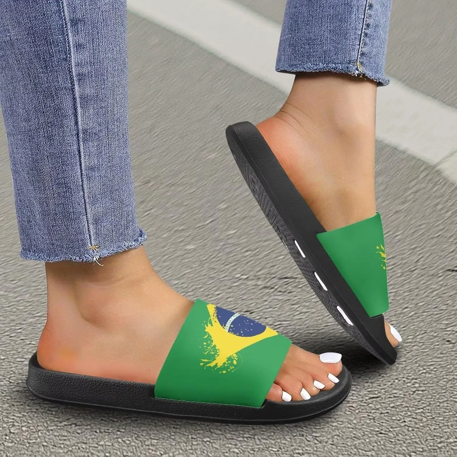 Comfortable Cushion House Slippers for Women, Indoor Outdoor EVA Foam Foot Shower Shoes with Non-Slip Arch Support