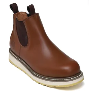 CONRAD Men's Chelsea Slip-On Work Boots - Soft Toe, Composite Toe, Waterproof, Slip Resistant, Safety Shoes