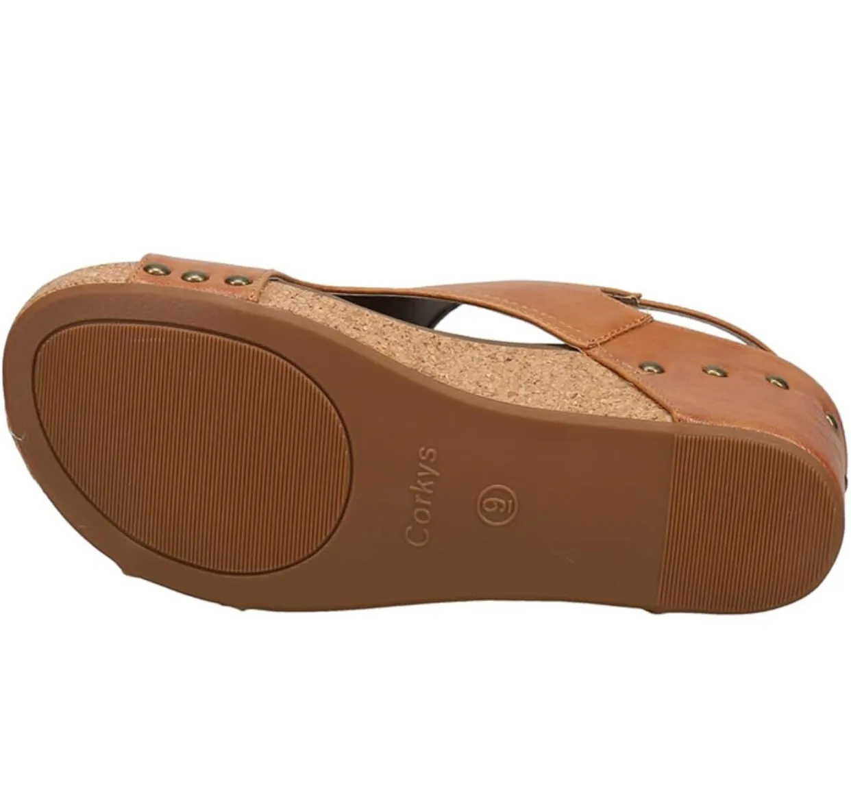 CORKYS Carley Cognac Wedge