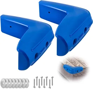 Corner Dock Bumpers Marine Corner Dock Fender Bumper Guard, Soft UV-Resistant Marine-Grade Vinyl, Inflatable Protection, 10-Inch x 10-Inch, 2-Pack, Blue