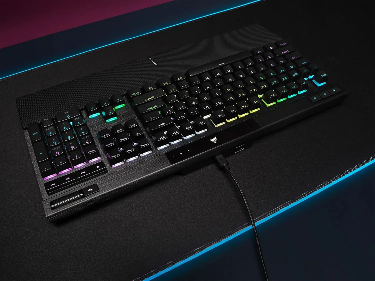 Corsair K70 RGB PRO Wired Mechanical Gaming Keyboard CH-9109414 -Cherry MX RGB Speed Switches: Linear and Rapid (Renewed)