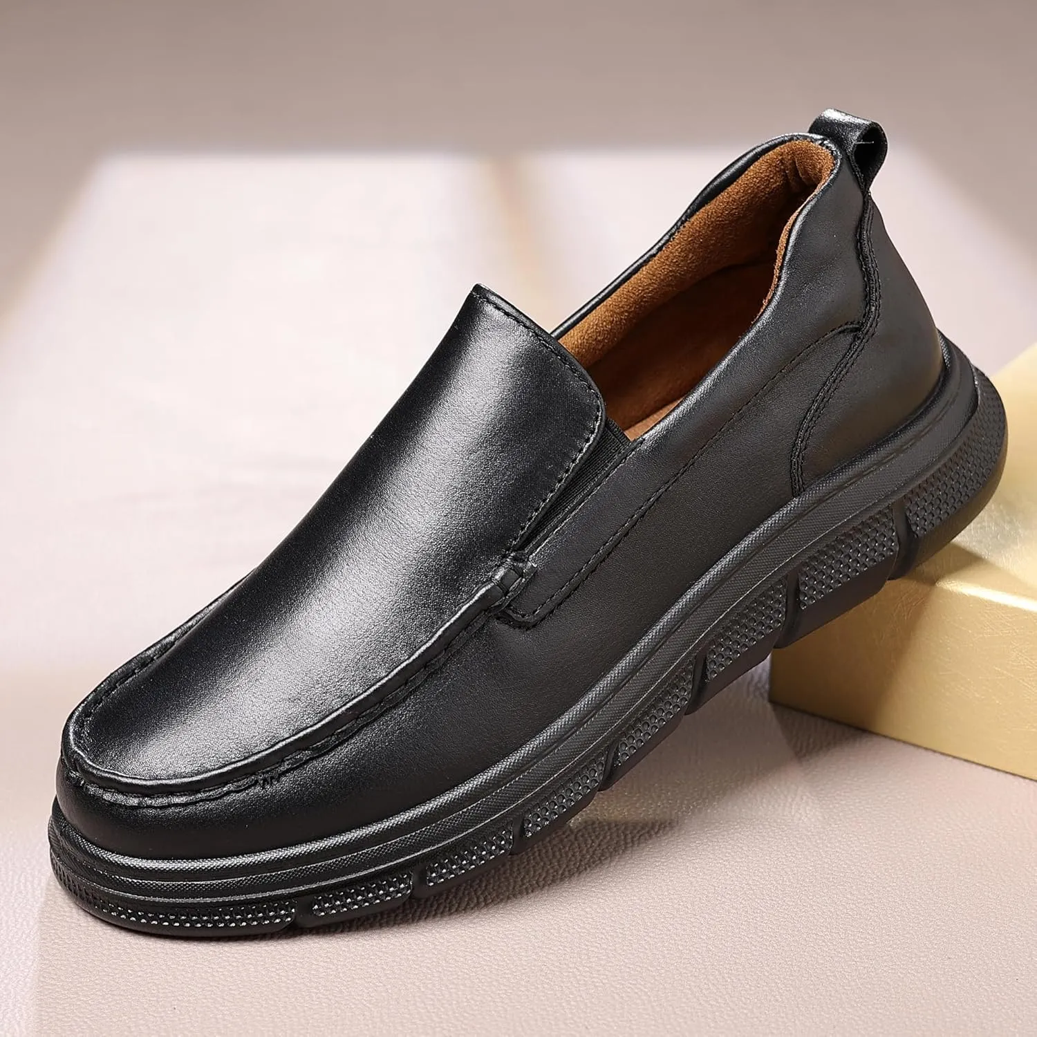 COSIDRAM Mens Casual Loafers Comfortable Soft Classic Moccasin Slip On Daily Walking Shoes