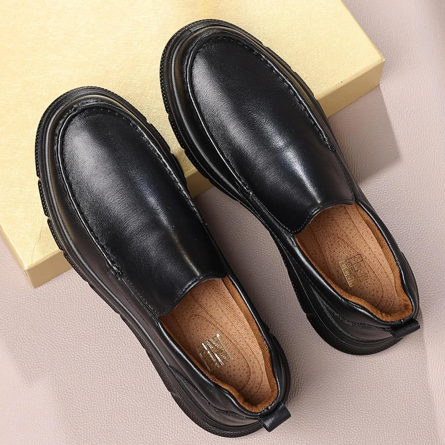 COSIDRAM Mens Casual Loafers Comfortable Soft Classic Moccasin Slip On Daily Walking Shoes
