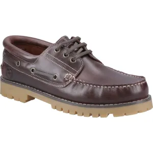 Cotswold Inglecote Leather Men's Brown Leather Boat Shoes