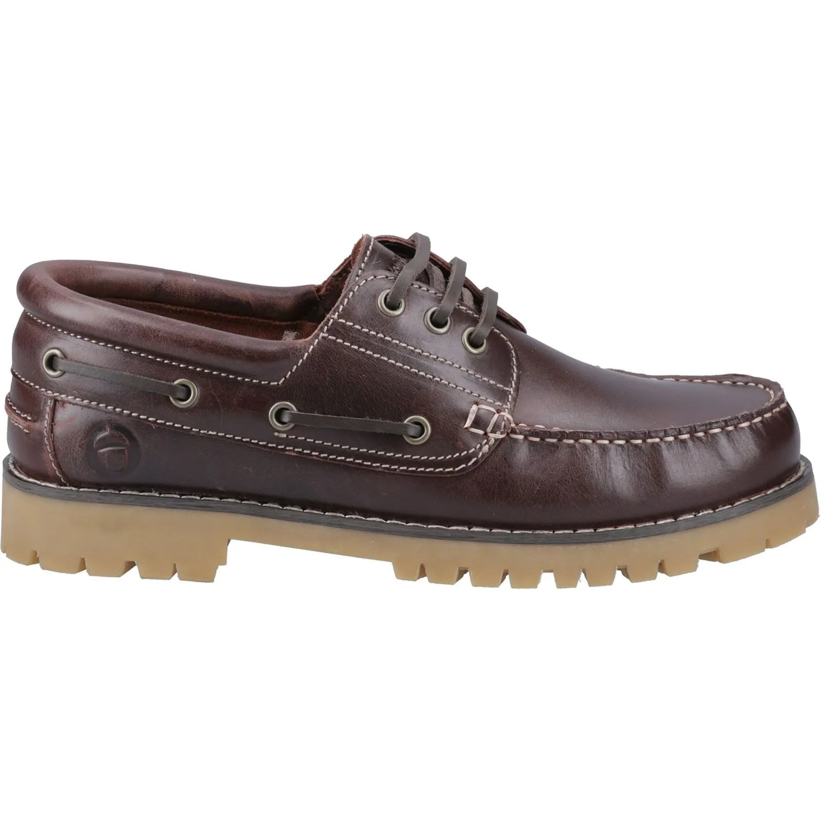 Cotswold Inglecote Leather Men's Brown Leather Boat Shoes