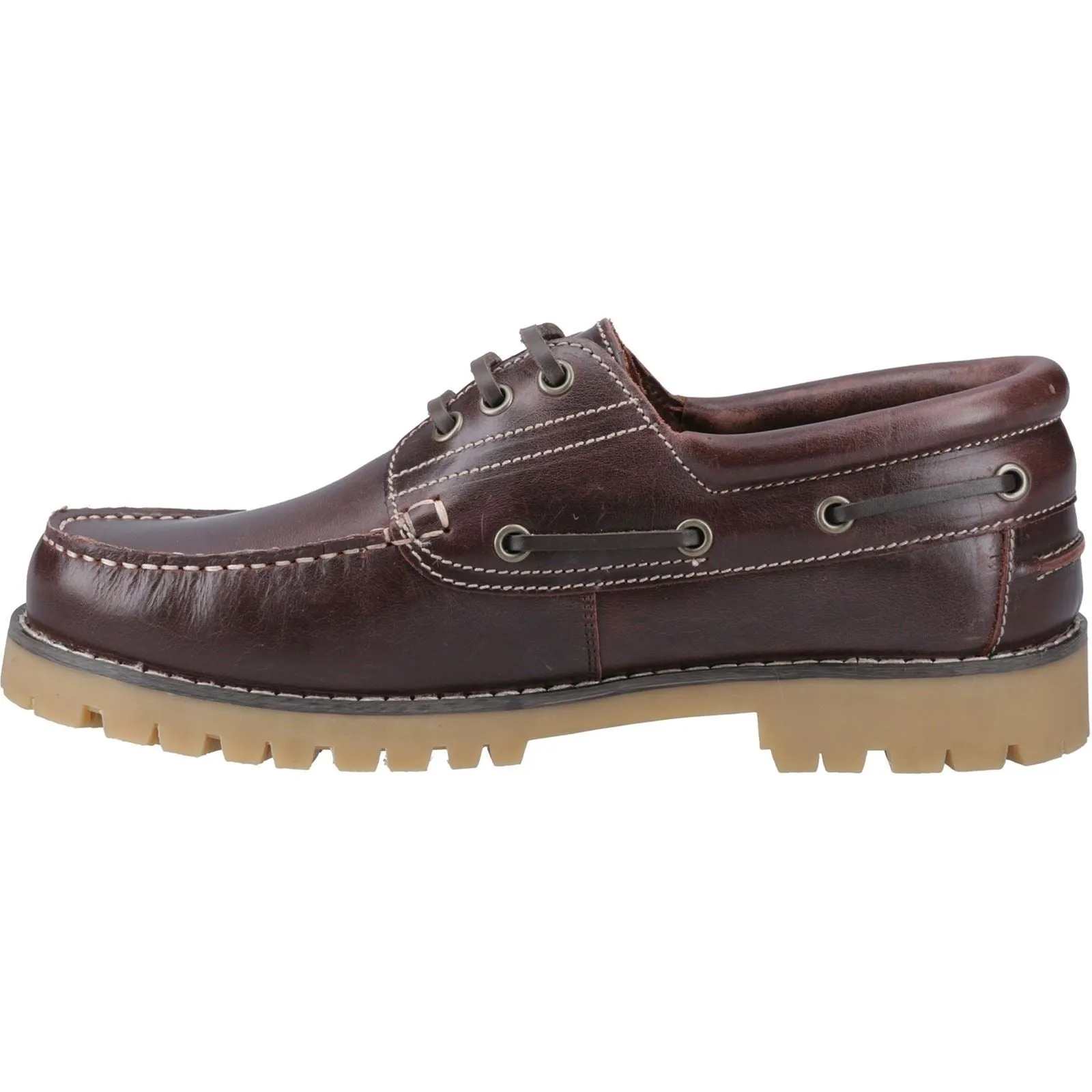 Cotswold Inglecote Leather Men's Brown Leather Boat Shoes