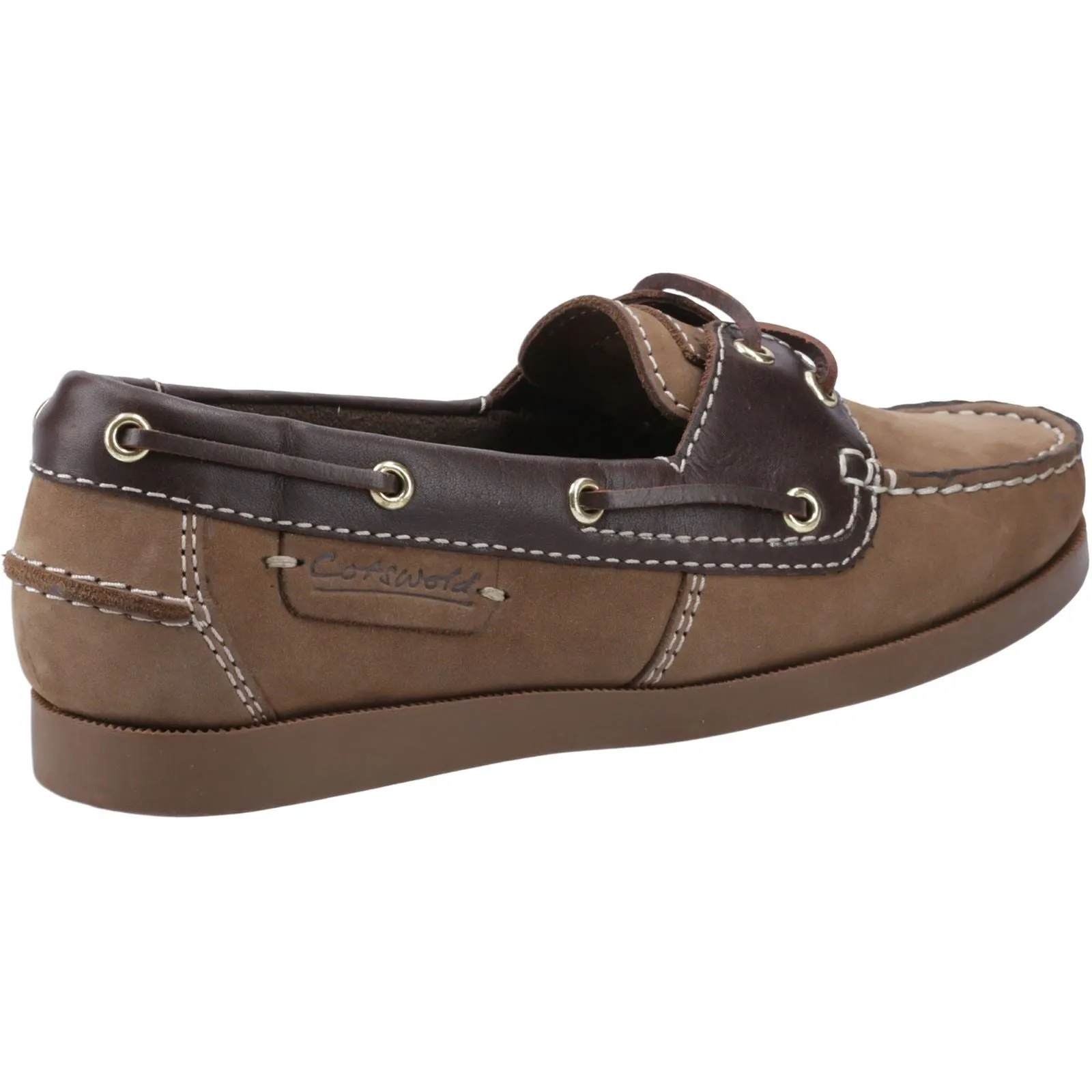 Cotswold Waterlane Leather Women's Taupe/Brown Boat Shoes