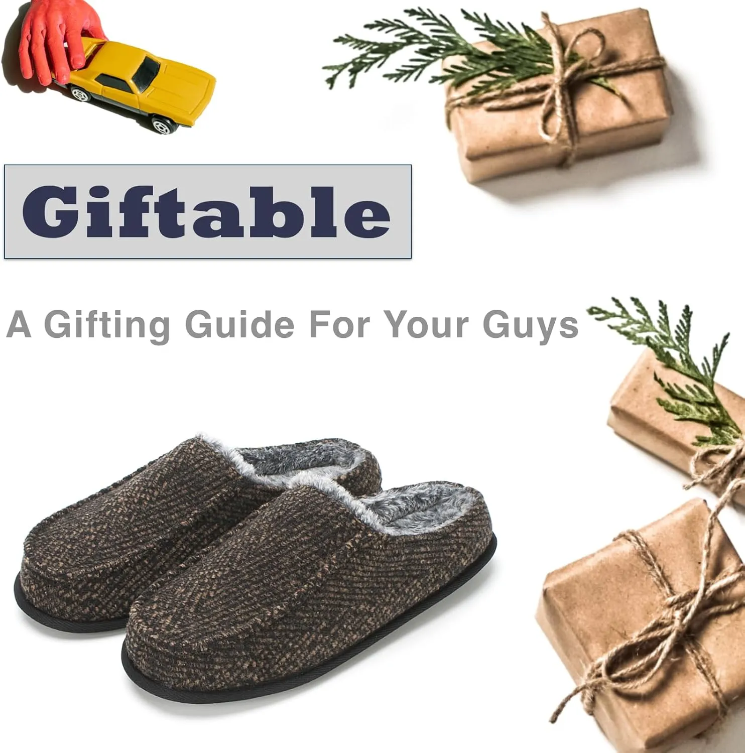 Cozylook Men's Slip-on Slippers, Memory Foam Padded House Moccasins, Non-Slip Sole Indoor/Outdoor, Soft Plush Lining, Cozy Gifts, Sizes 8-15