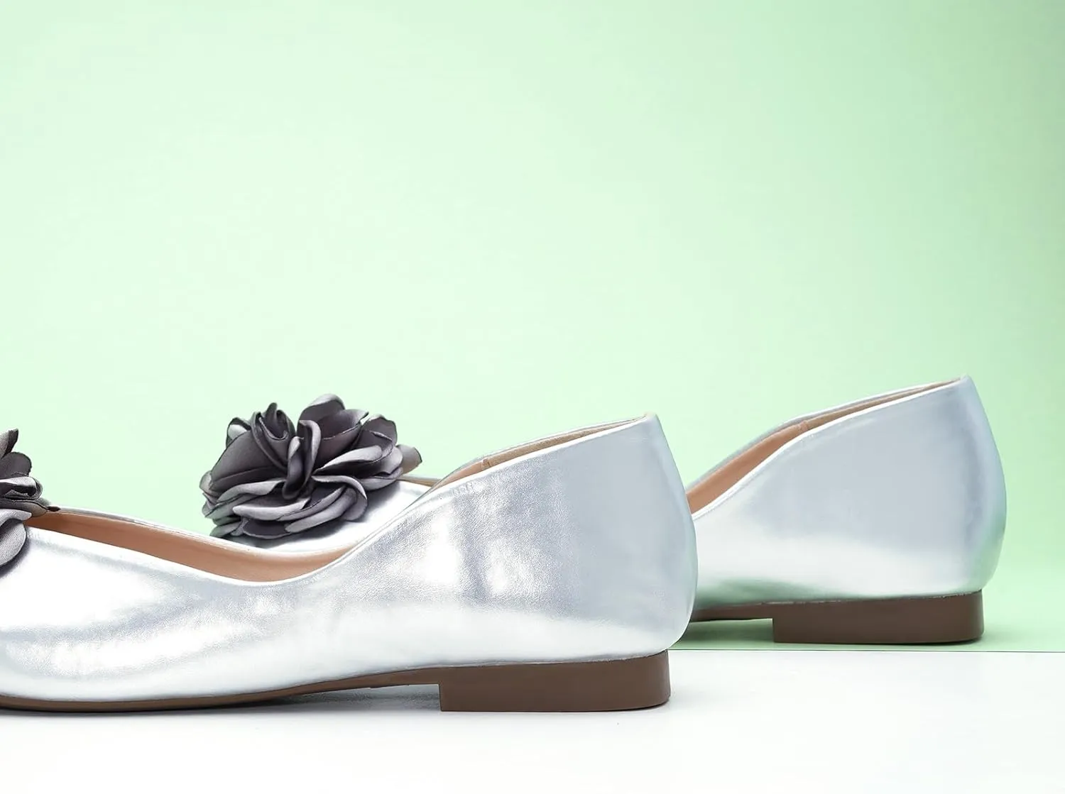 C.Paravano Ballet Flats for Women | Womens Flats Shoes | Square Toe Flats| Women's Flats | Slip On Dress Shoes | Flower Shoes