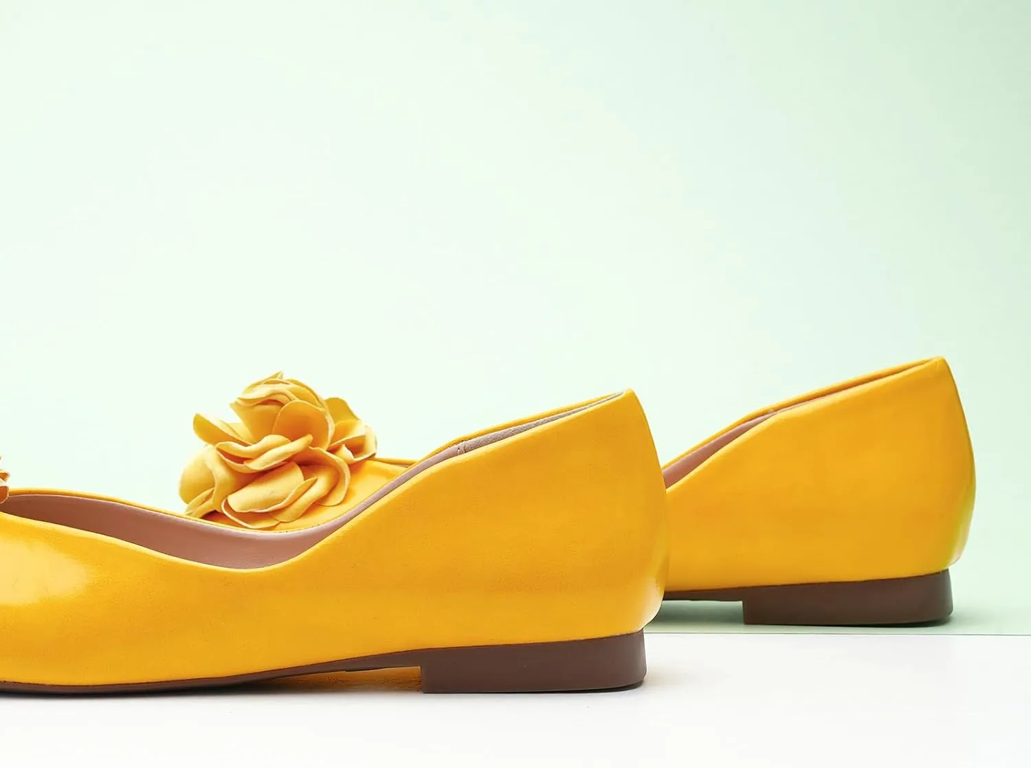 C.Paravano Ballet Flats for Women | Womens Flats Shoes | Square Toe Flats| Women's Flats | Slip On Dress Shoes | Flower Shoes