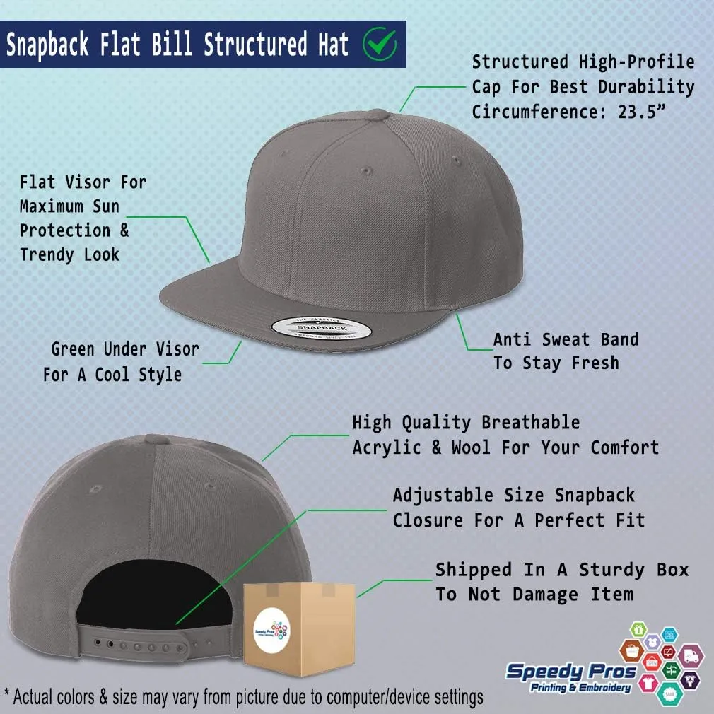 Custom Snapback Hat for Men Flat Brim Hats Atheism Skepticism Embroidered Flat Bill Hat Acrylic