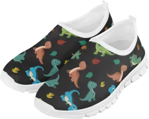 Cute Slip-On Walking Shoes for Children Soft Casual Flat Non-Slip Shoes Low-Top Outdoor Sneakers Boys Girls US Size 11-15