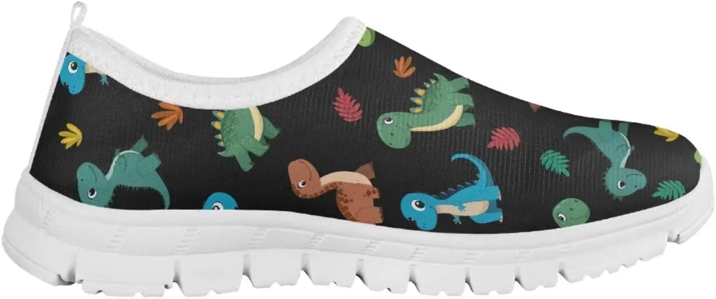 Cute Slip-On Walking Shoes for Children Soft Casual Flat Non-Slip Shoes Low-Top Outdoor Sneakers Boys Girls US Size 11-15
