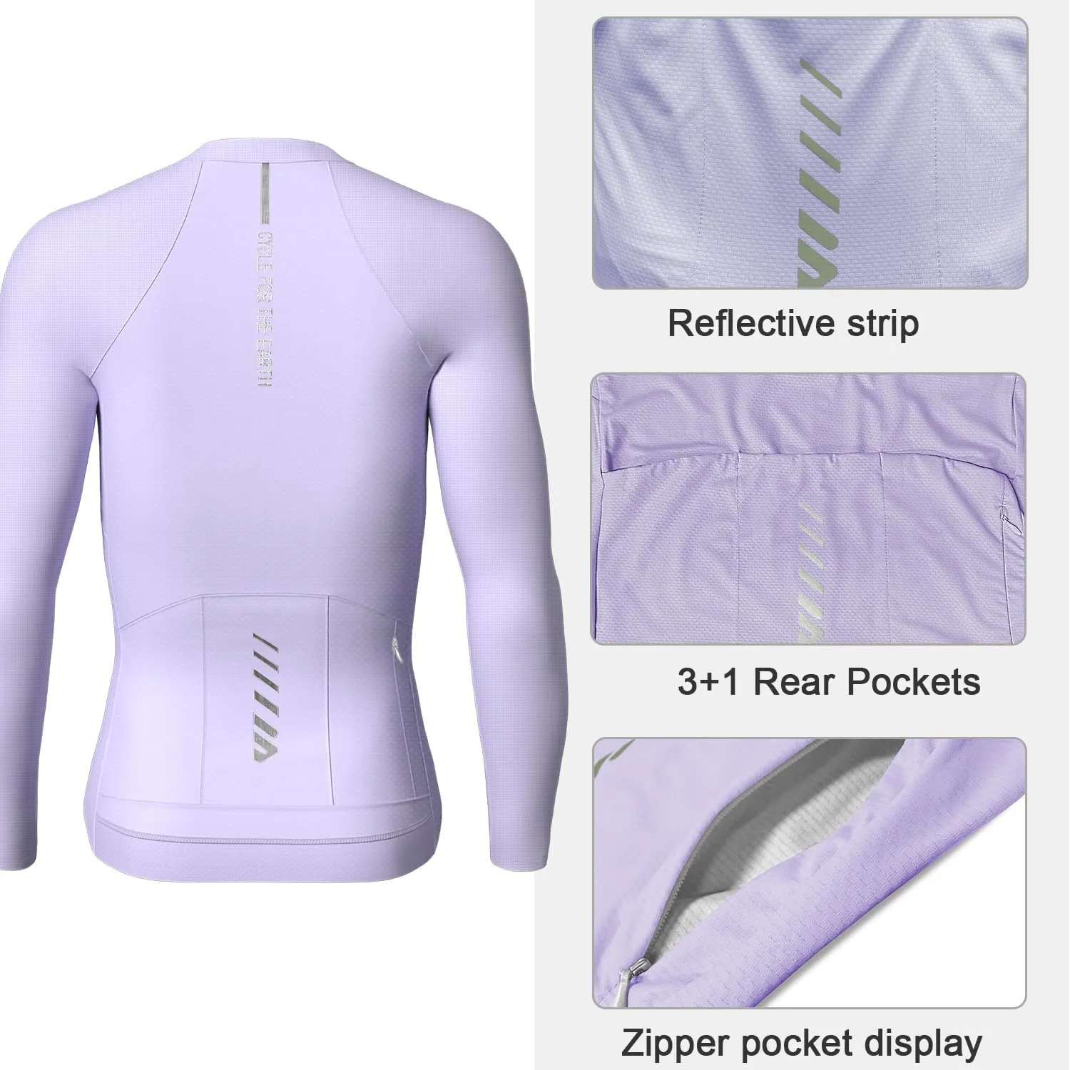 Cycling Jersey Men Short Sleeve, Road Bike Jerseys Full Zipper with Pockets, Bicycle Clothing Breathable Quick Dry