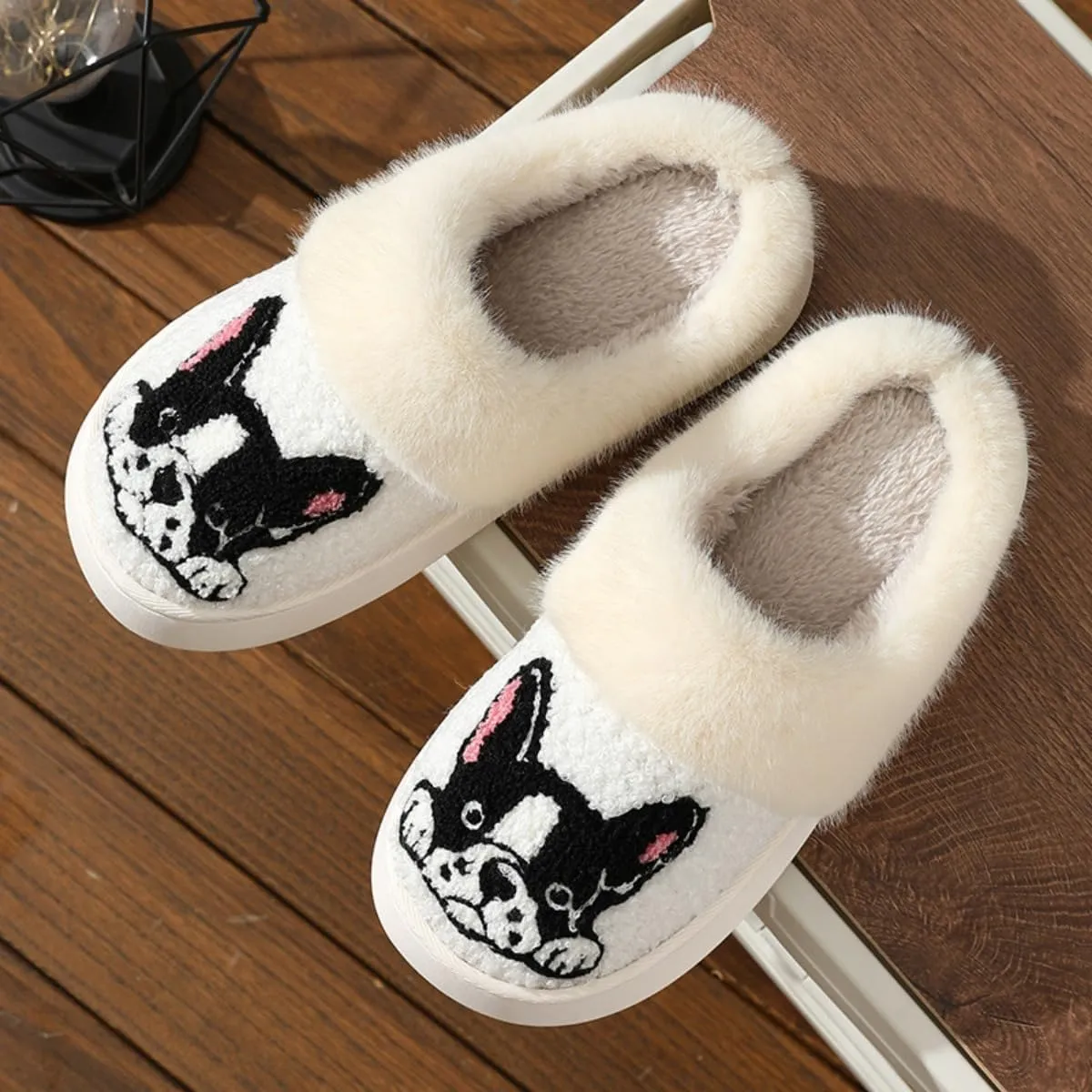 Dachshund Dog Slippers for Women Men Cute Fluffy Fuzzy Plush Funny Indoor Outdoor Warm Soft Indoor Outdoor Non-slip