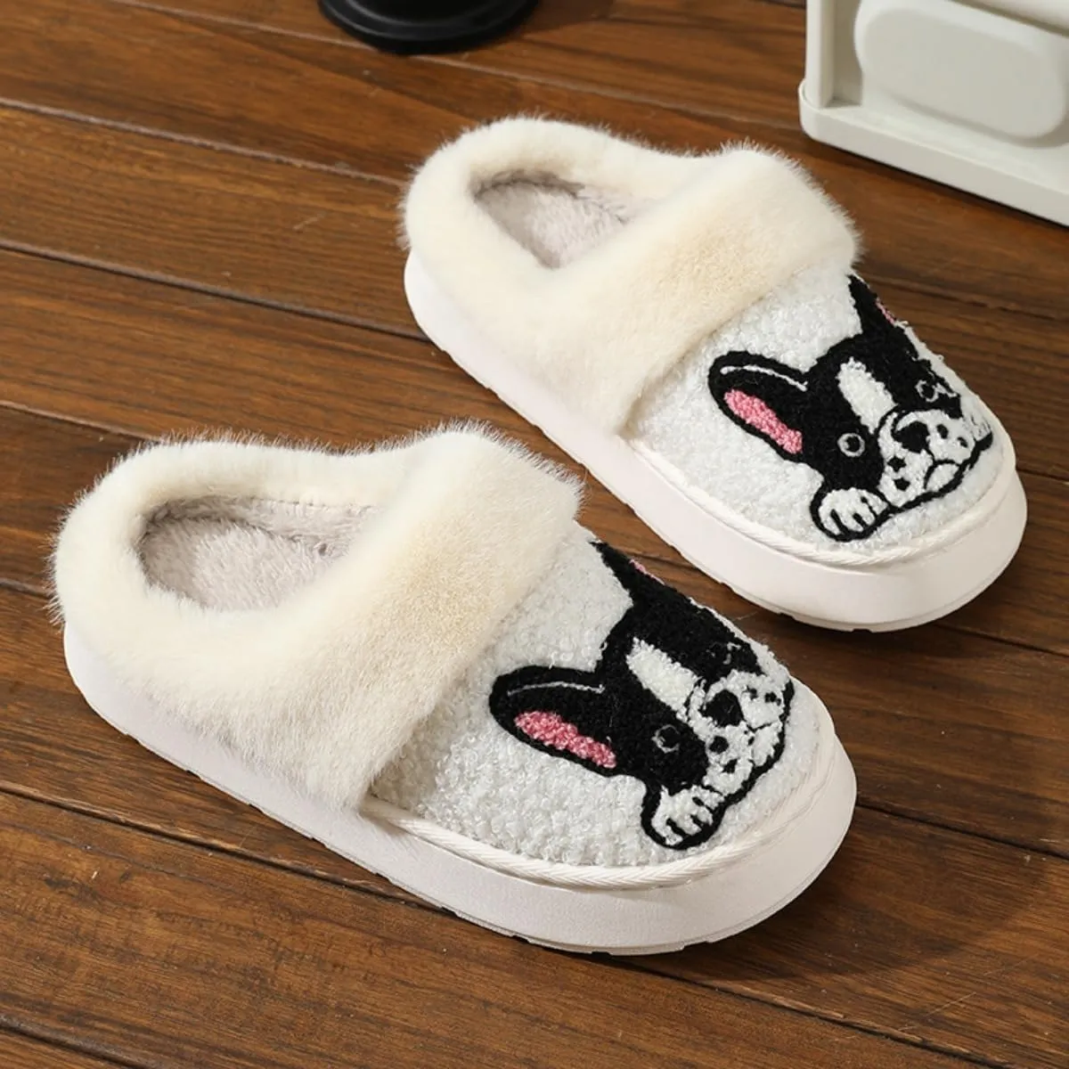 Dachshund Dog Slippers for Women Men Cute Fluffy Fuzzy Plush Funny Indoor Outdoor Warm Soft Indoor Outdoor Non-slip