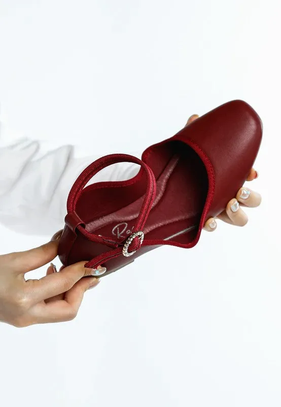 Danseur Ankle Strap Detail Ballet Flats