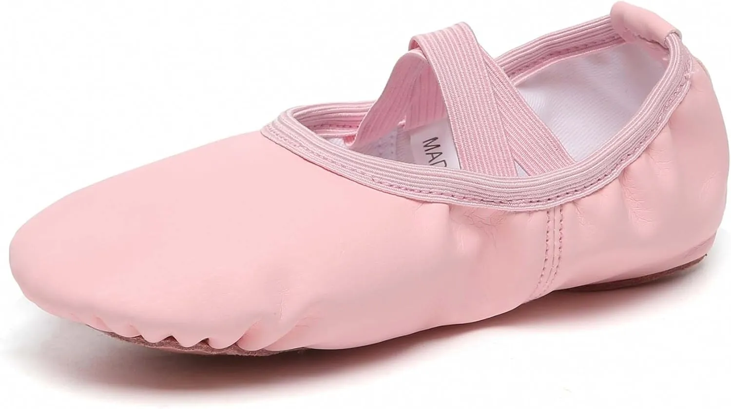 Danzcue Ballet Shoes for Women Soft Canvas/PU Leather Adult Dance Slippers, Ideal Ballet Flats for Women