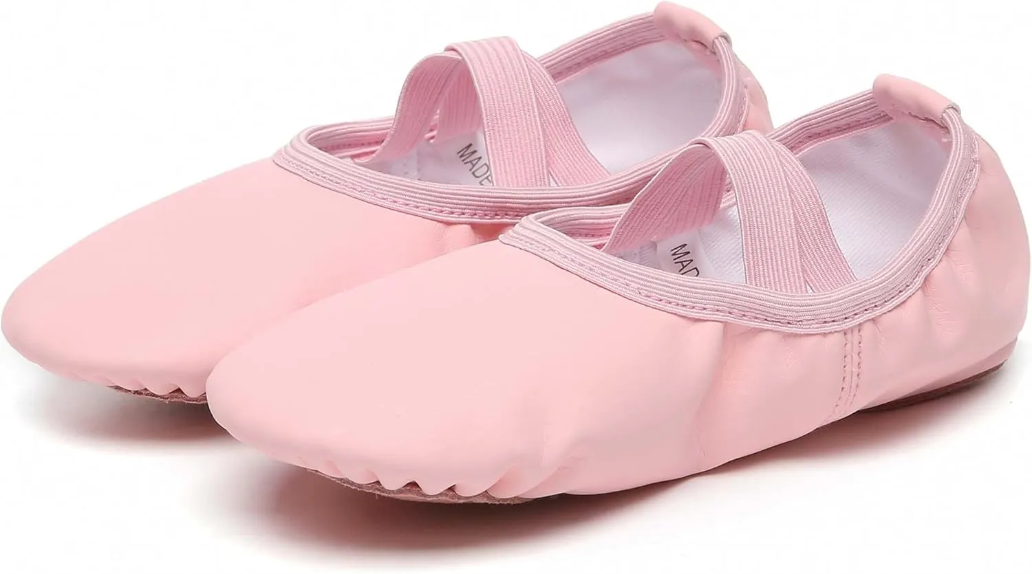 Danzcue Ballet Shoes for Women Soft Canvas/PU Leather Adult Dance Slippers, Ideal Ballet Flats for Women