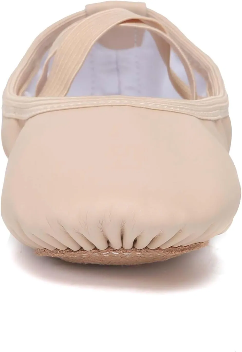 Danzcue Ballet Shoes for Women Soft Canvas/PU Leather Adult Dance Slippers, Ideal Ballet Flats for Women
