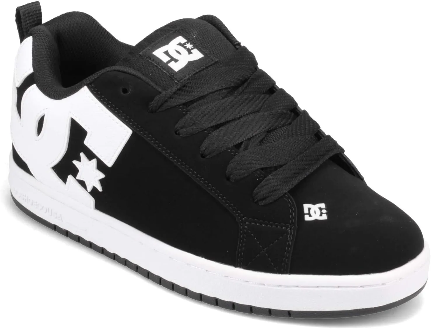 DC mens Dc Men's Court Graffik Casual Skateboarding Shoe, Black, 6.5 US