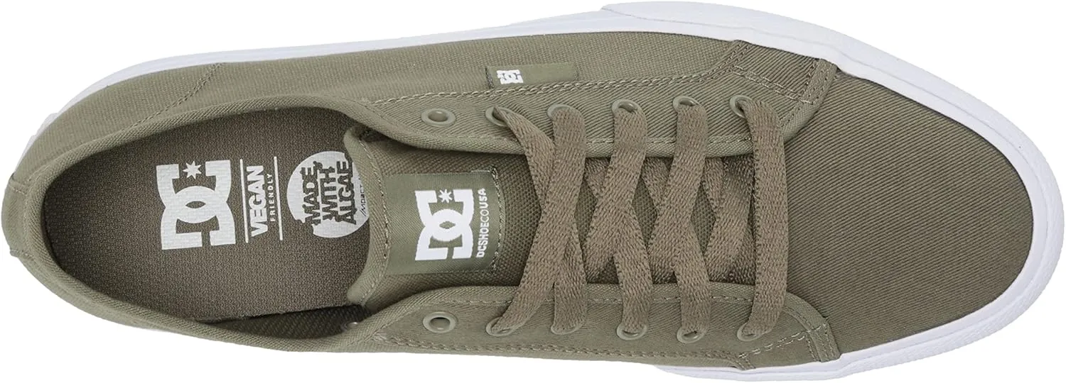 DC Men's Manual Low Top Vegan Friendly Casual Skate Shoe